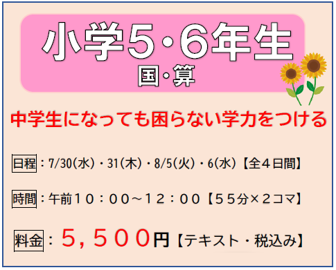 夏期　小５・６